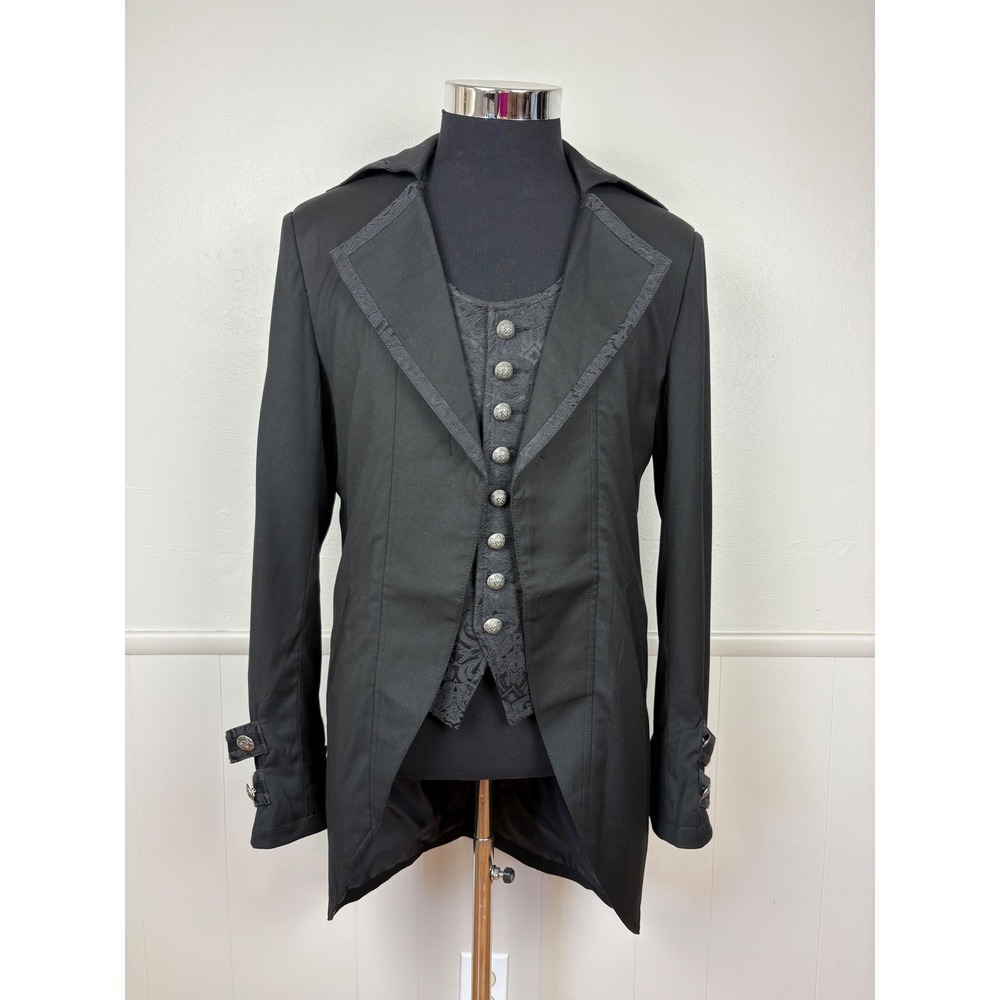 Punk Rave The Draven Men's Goth Funeral‎ Mourning Jacket Size M Regency Vampire